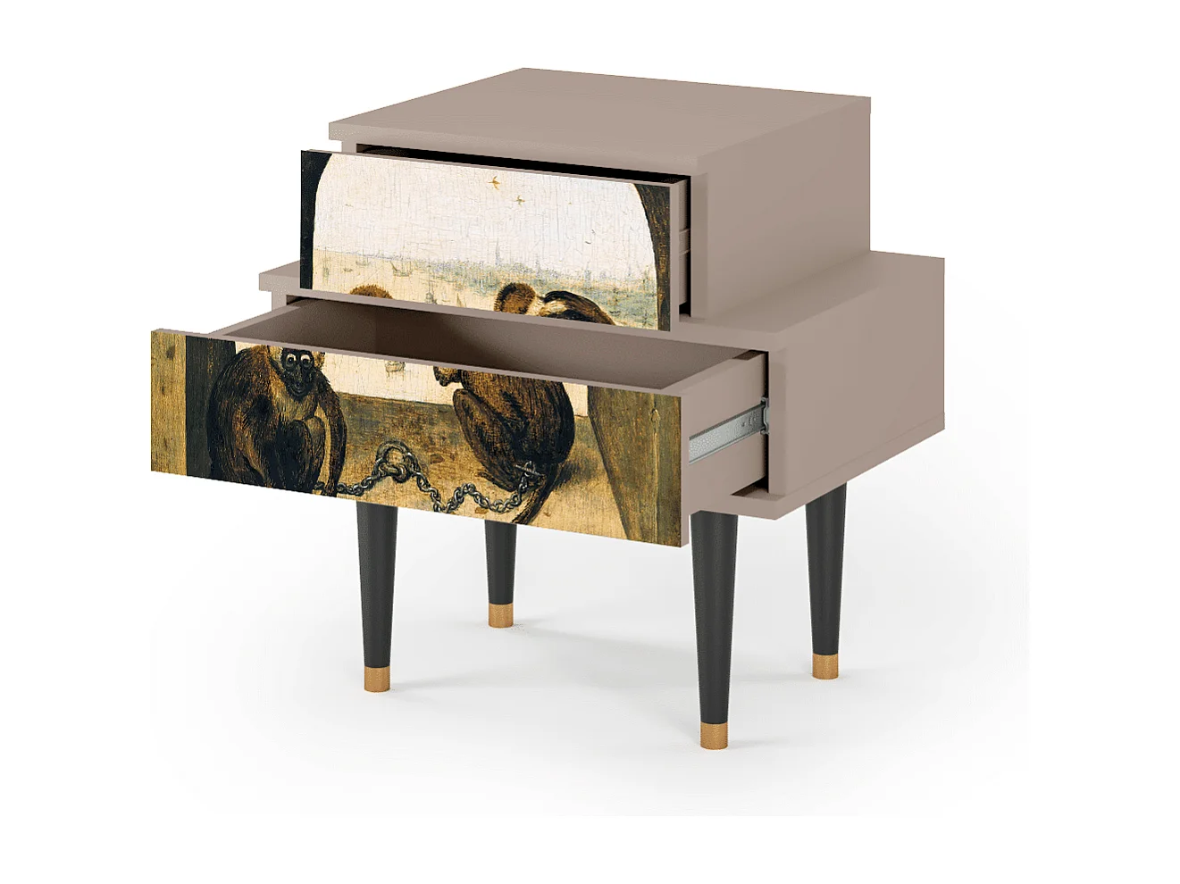 Table de nuit - 58х58х41 cm - NS1 - Two Monkeys, Latte