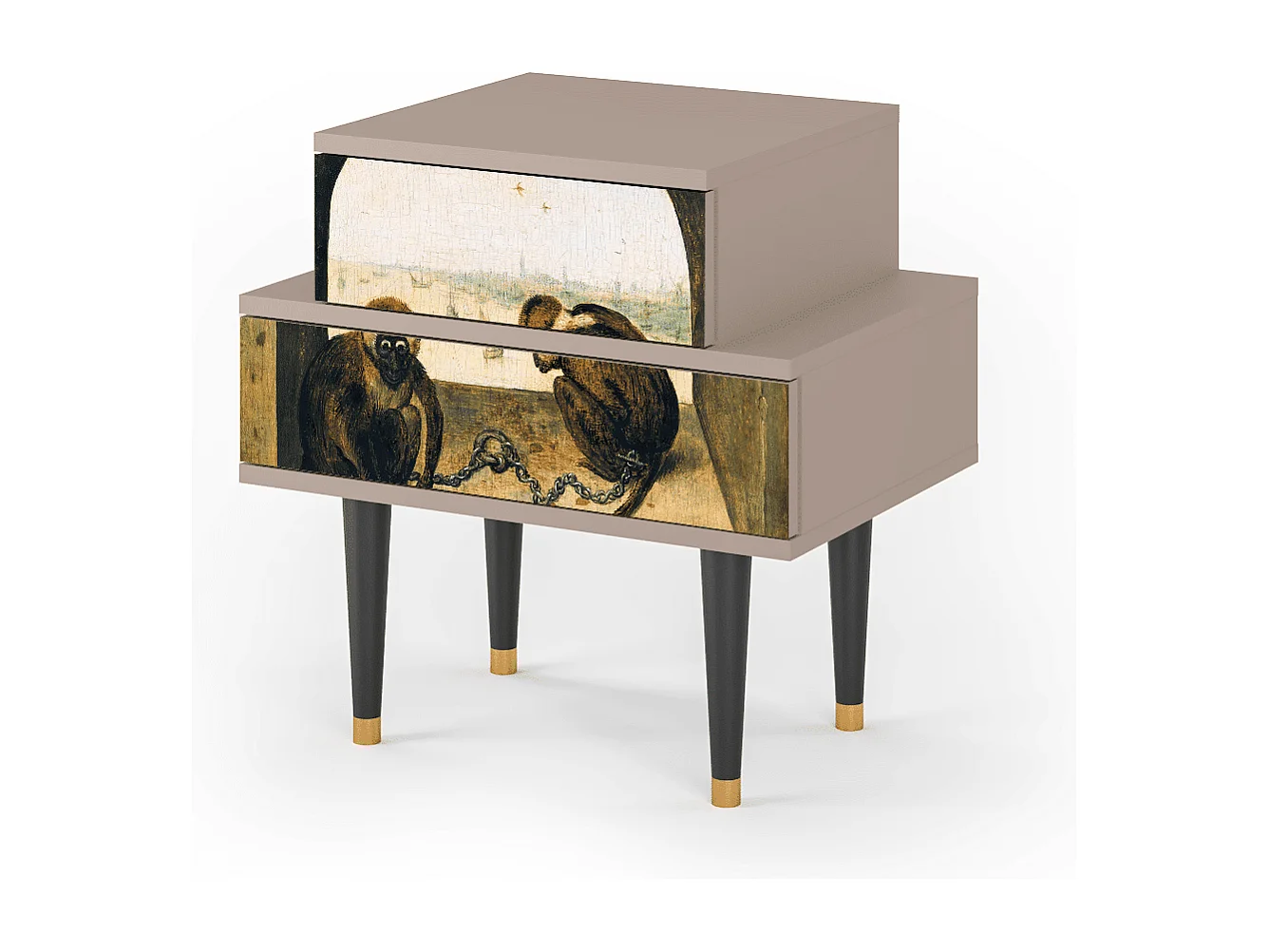 Table de nuit - 58х58х41 cm - NS1 - Two Monkeys, Latte