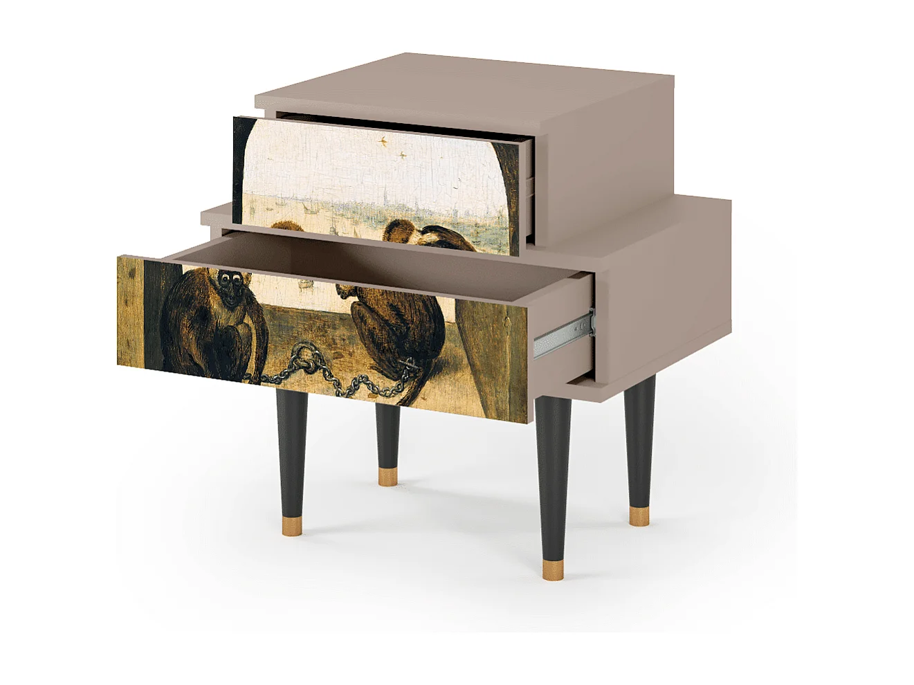 Table de nuit - 58х58х41 cm - NS1 - Two Monkeys, Latte