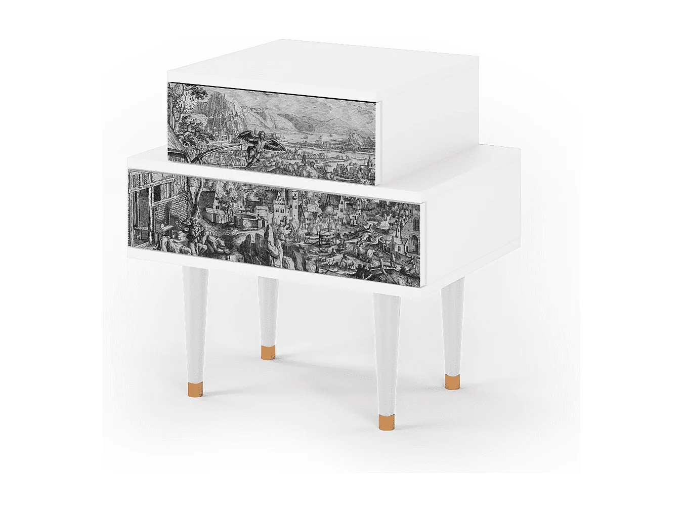 Table de nuit - 58х58х41 cm - NS1 - Departure, Blanc