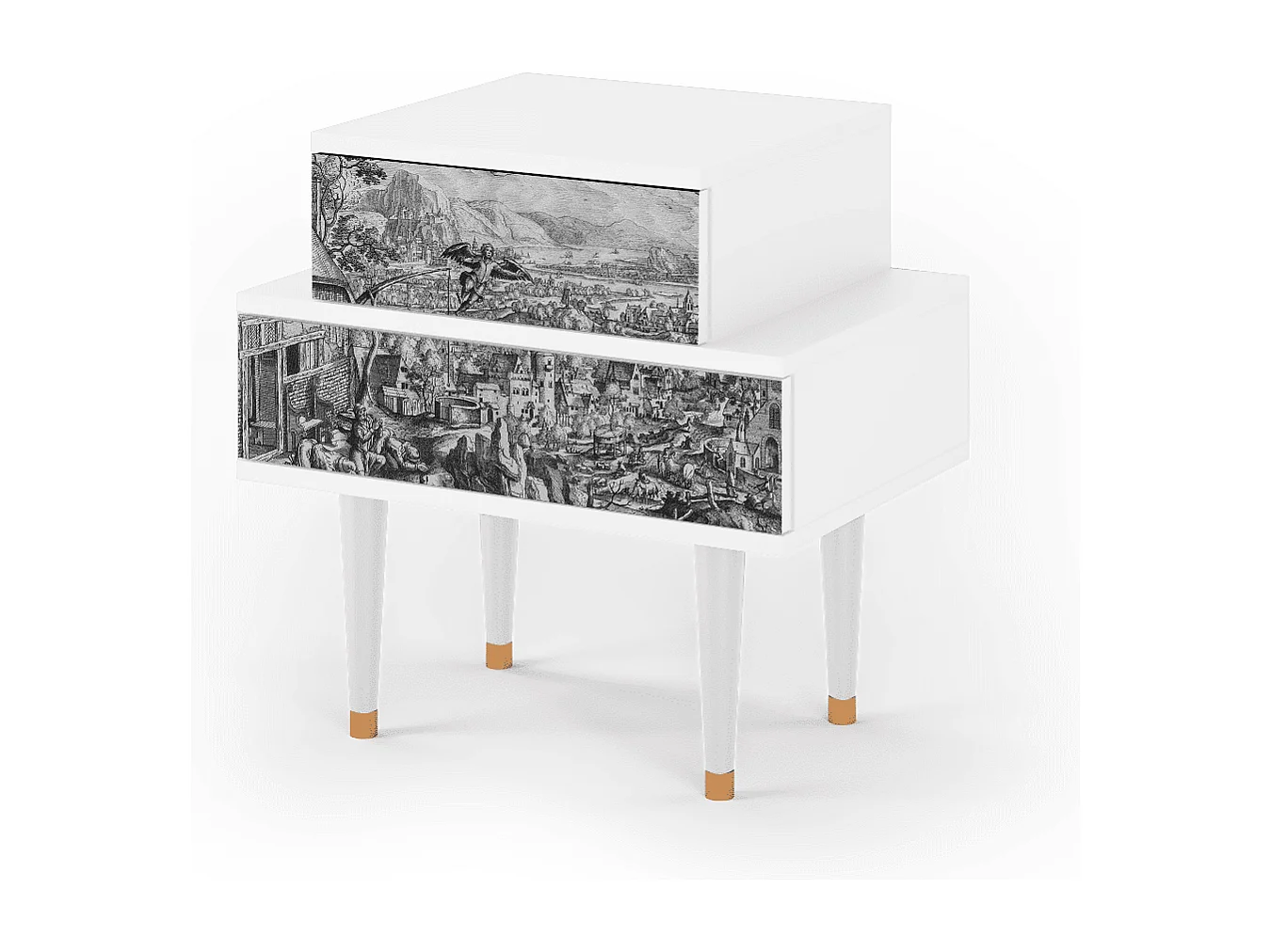 Table de nuit - 58х58х41 cm - NS1 - Departure, Blanc