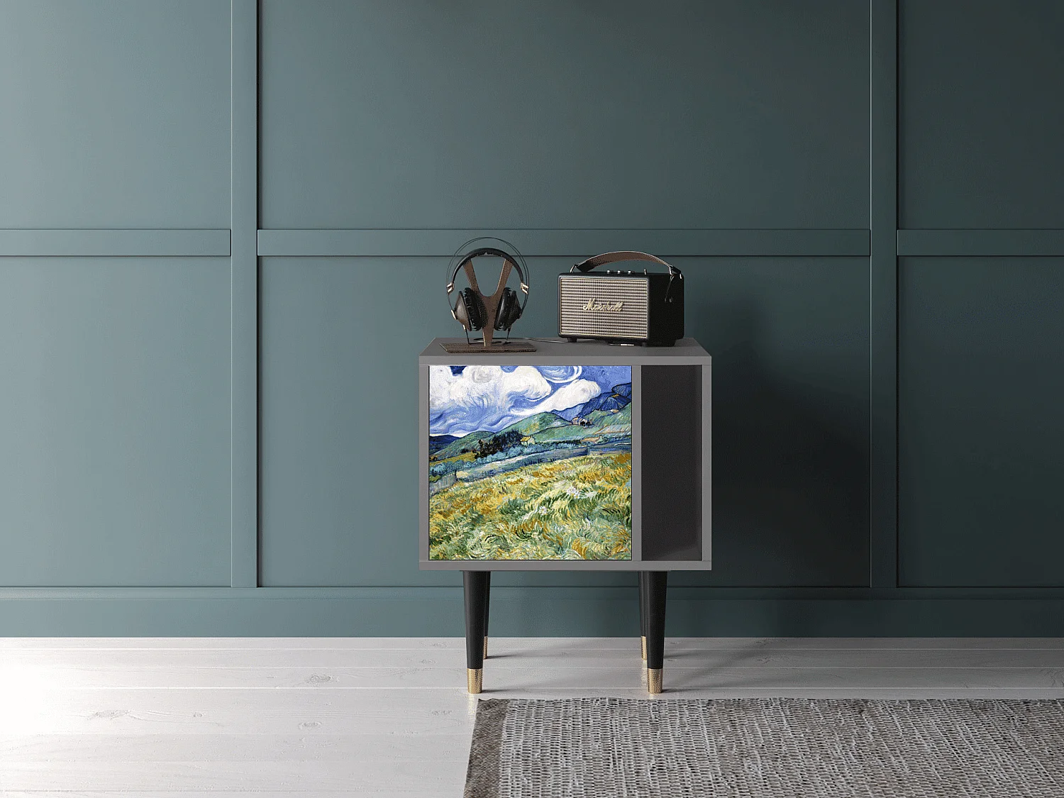 Table de nuit - 57х69х48 cm - S2 - Landscape, Gris