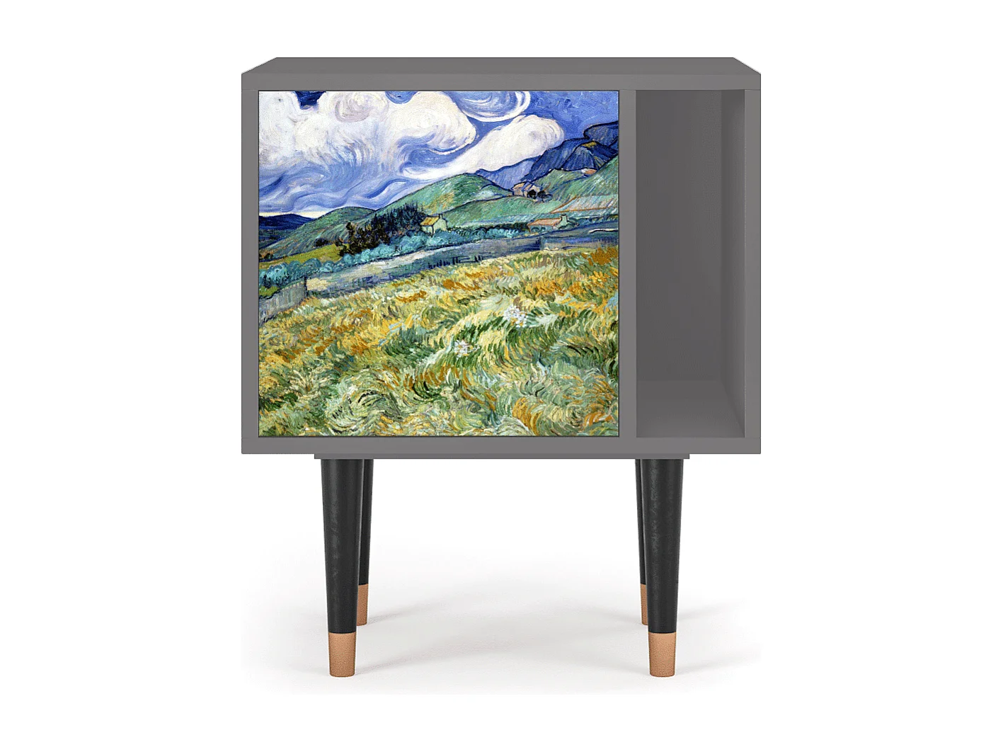 Table de nuit - 57х69х48 cm - S2 - Landscape, Gris