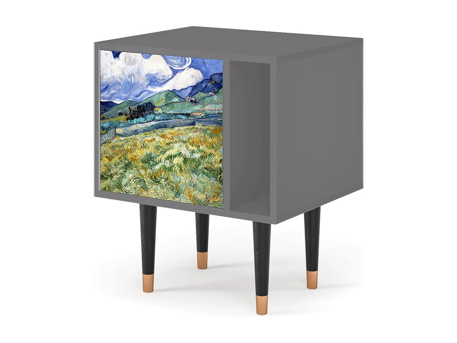 Criado-mudo - 57х69х48 cm - S2 - Landscape, Cinza