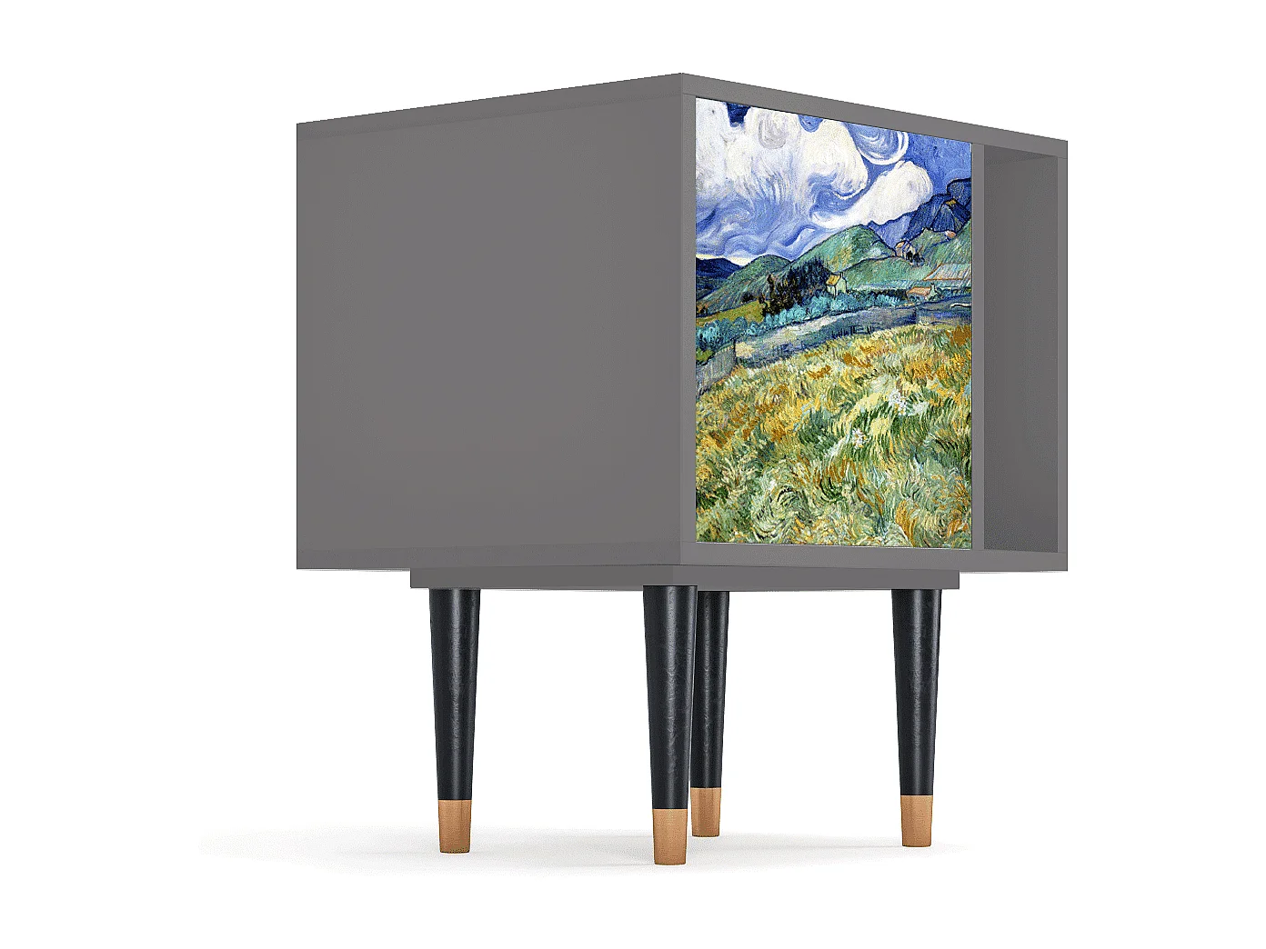 Criado-mudo - 57х69х48 cm - S2 - Landscape, Cinza