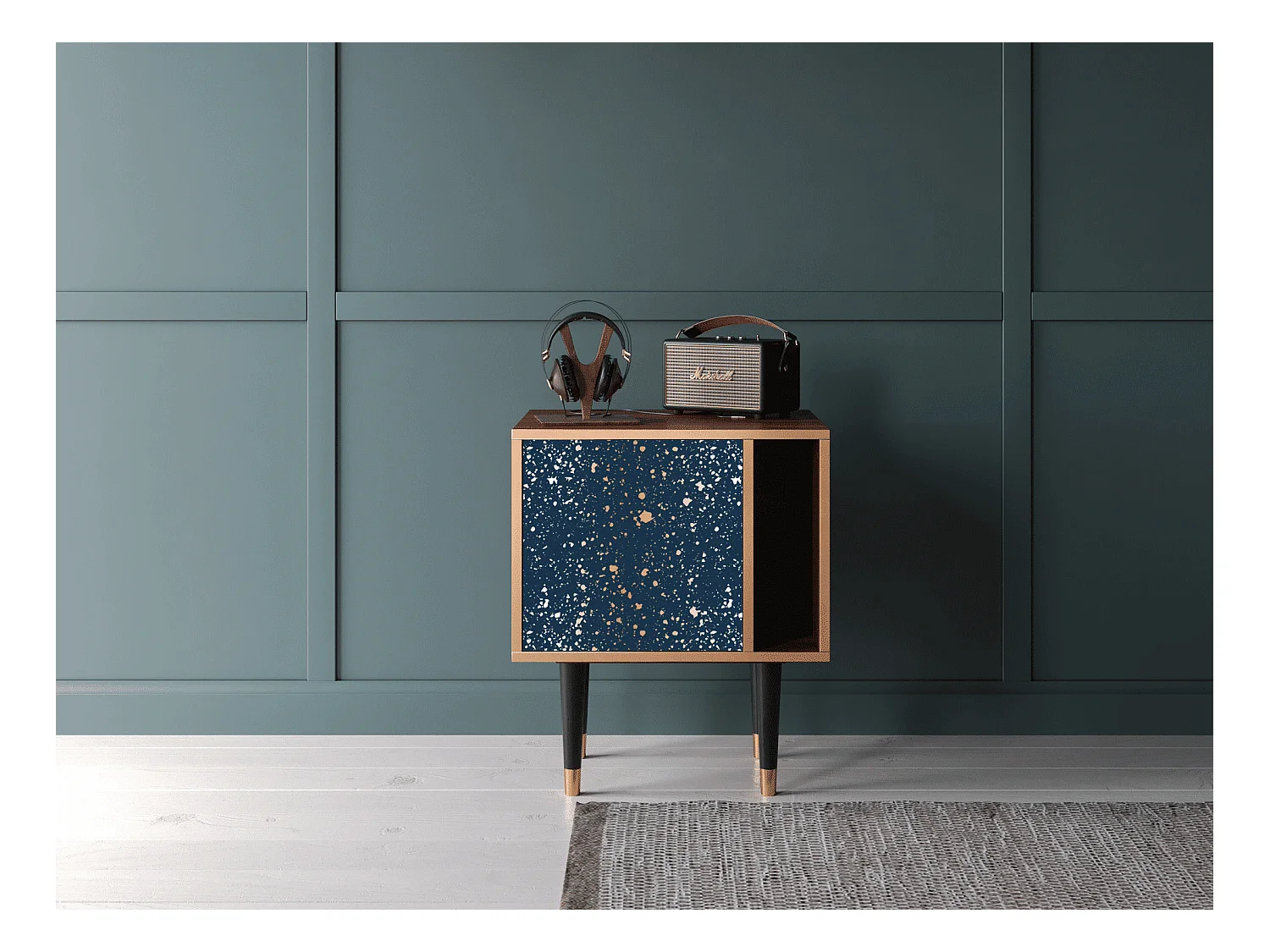 Mesita de noche - 57х69х48 cm - S2 - Starfall, Nogal