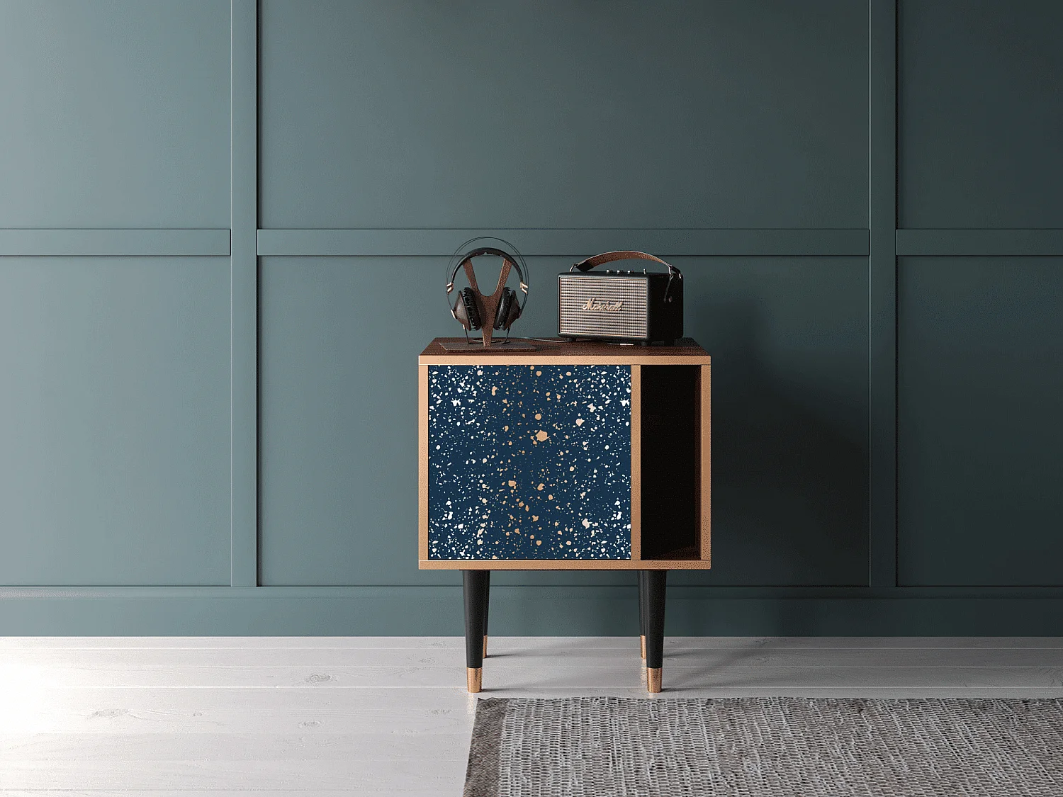 Table de nuit - 57х69х48 cm - S2 - Starfall, Noyer