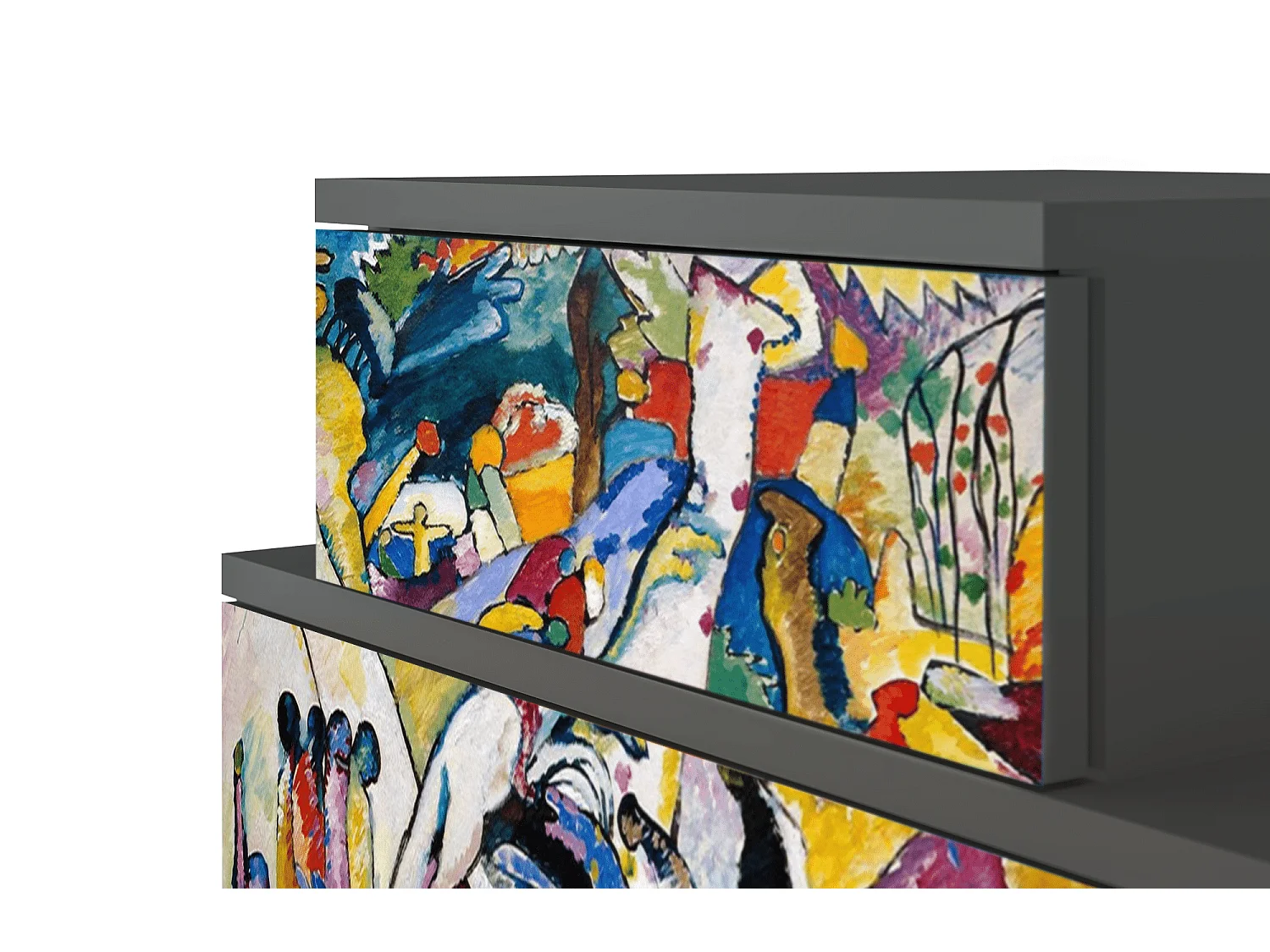 Stolik nocny - 58х58х41 cm - NS1 - Improvisation 26  , Antracyt