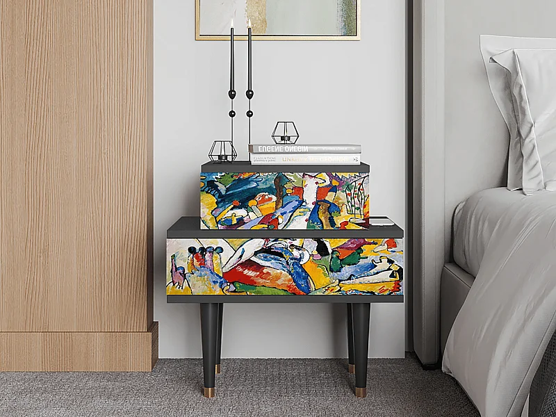 Comodino - 58х58х41 cm - NS1 - Improvisation 26  , Antracite