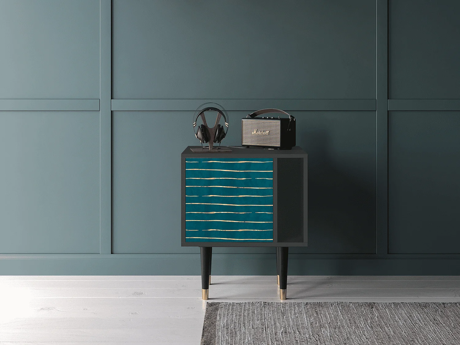 Nachttisch - 57х69х48 cm - S2 - Ocean Drive, Anthrazit