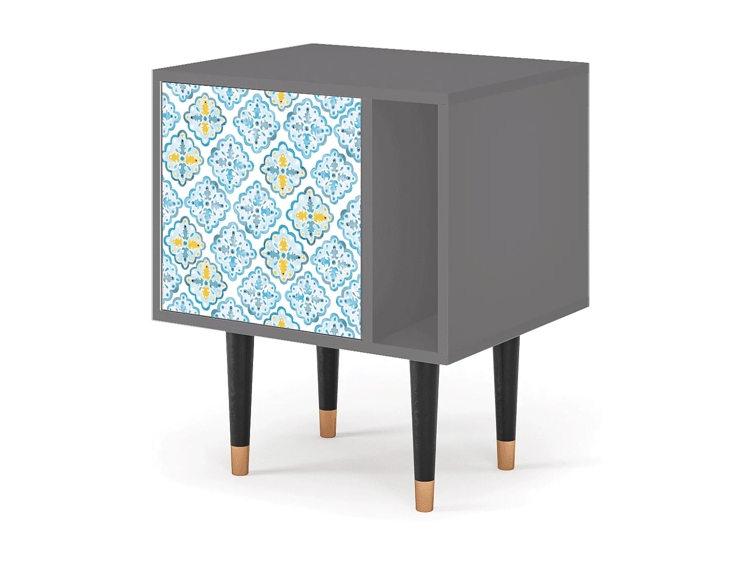 Nachtkastje - 57х69х48 cm - S2 - Portugese tiles, Grijs