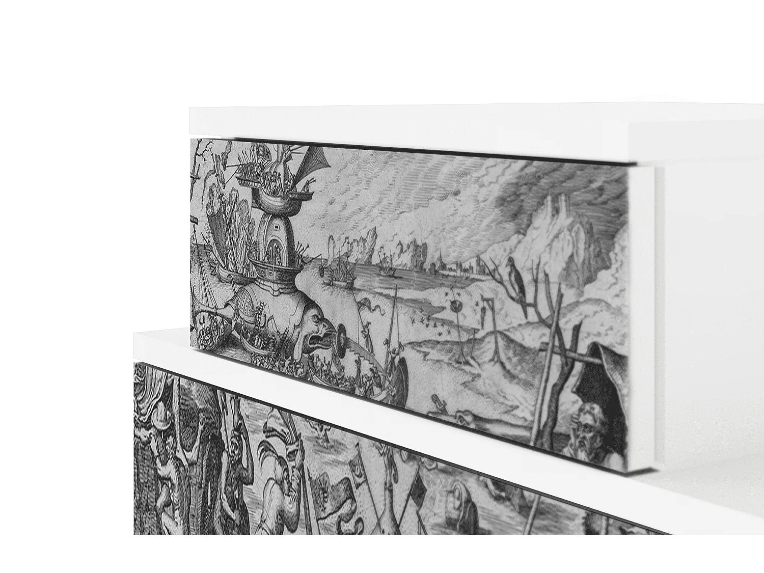 Stolik nocny - 58х58х41 cm - NS1 - The Temptation, Biały