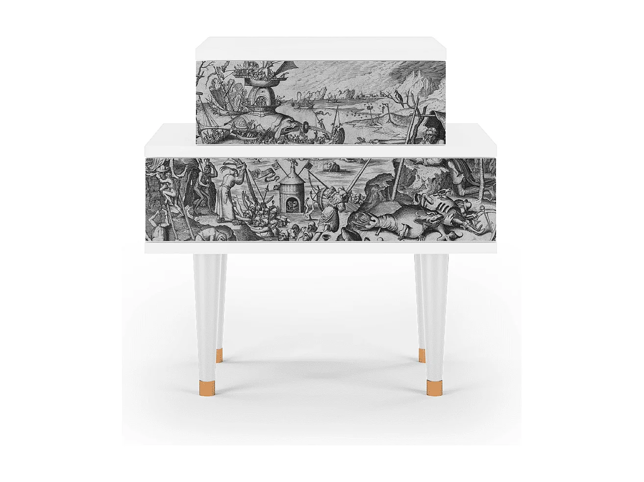 Table de nuit - 58х58х41 cm - NS1 - The Temptation, Blanc