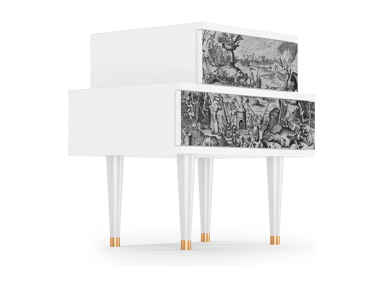 Table de nuit - 58х58х41 cm - NS1 - The Temptation, Blanc