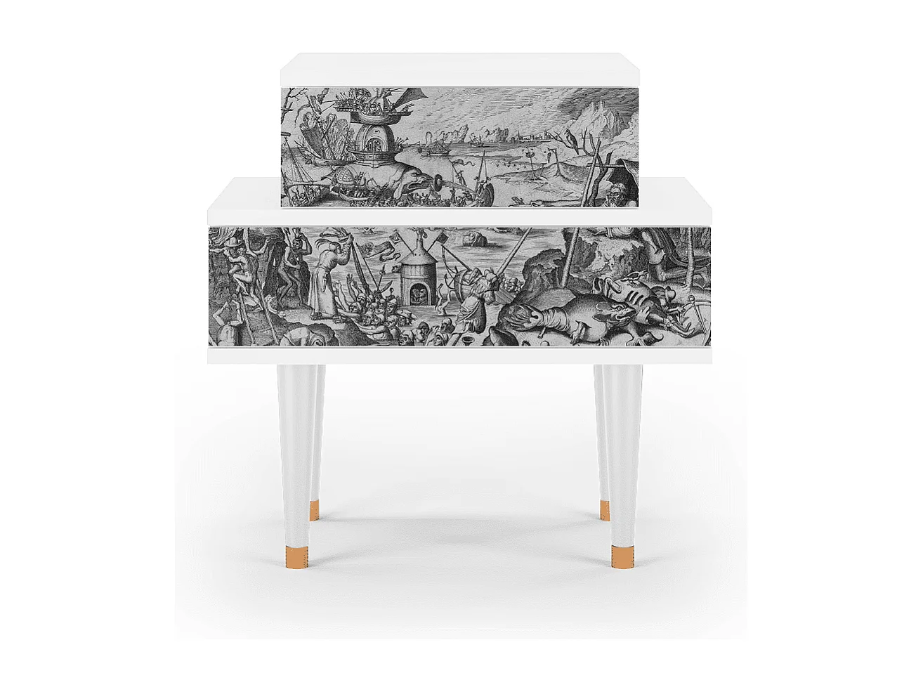 Table de nuit - 58х58х41 cm - NS1 - The Temptation, Blanc