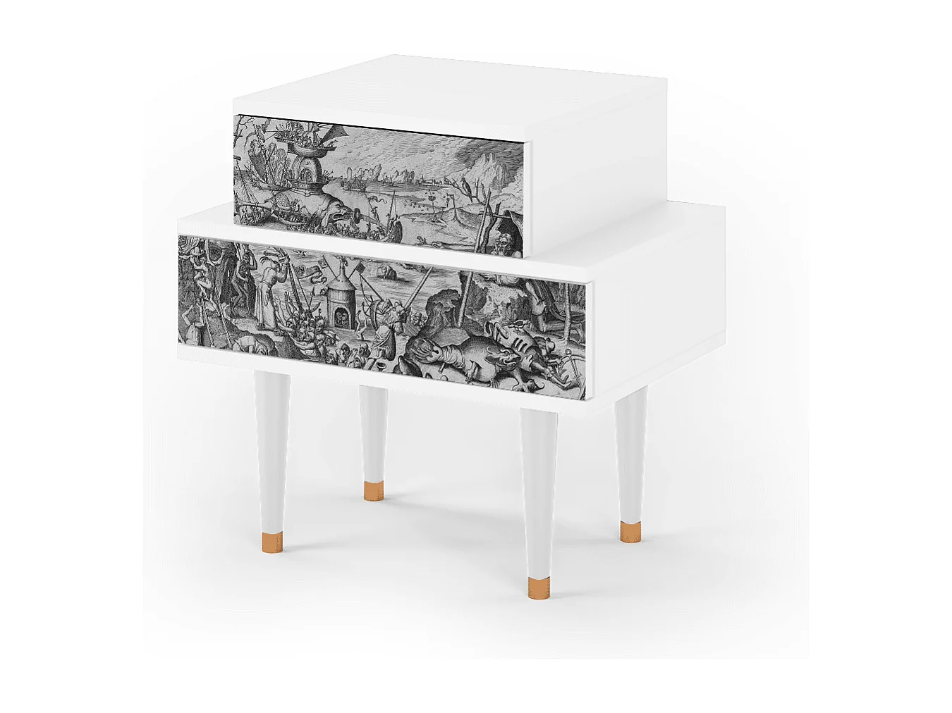 Table de nuit - 58х58х41 cm - NS1 - The Temptation, Blanc