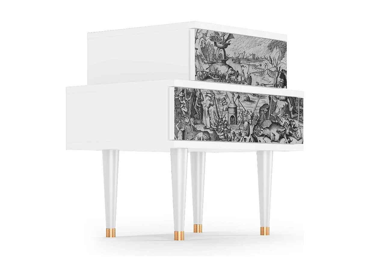 Table de nuit - 58х58х41 cm - NS1 - The Temptation, Blanc