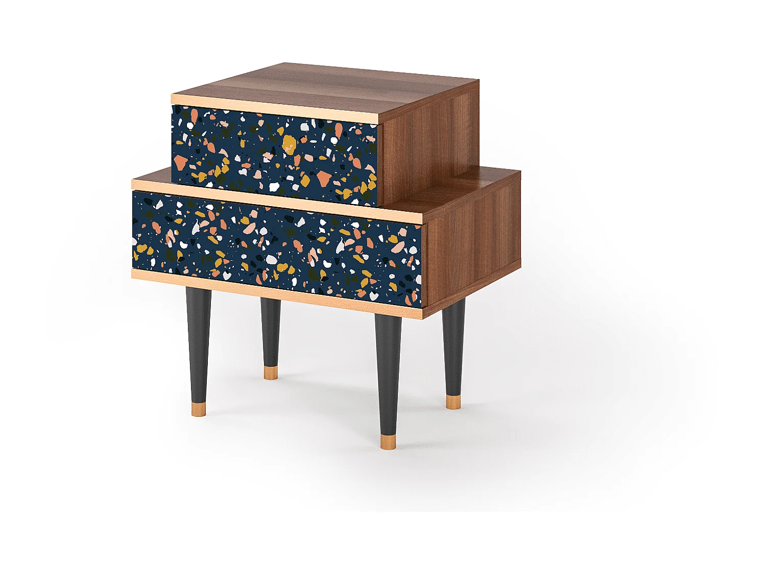 Table de nuit - 58х58х41 cm - NS1 - Night Sky Langhterns, Noyer