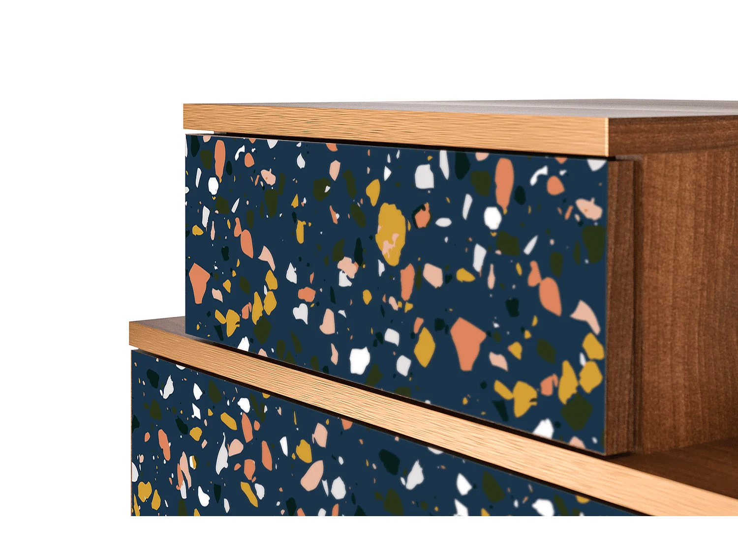 Table de nuit - 58х58х41 cm - NS1 - Night Sky Langhterns, Noyer