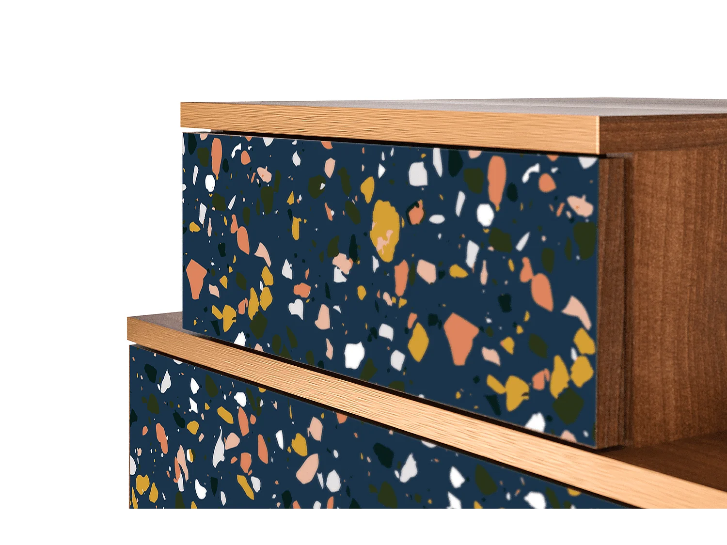 Table de nuit - 58х58х41 cm - NS1 - Night Sky Langhterns, Noyer