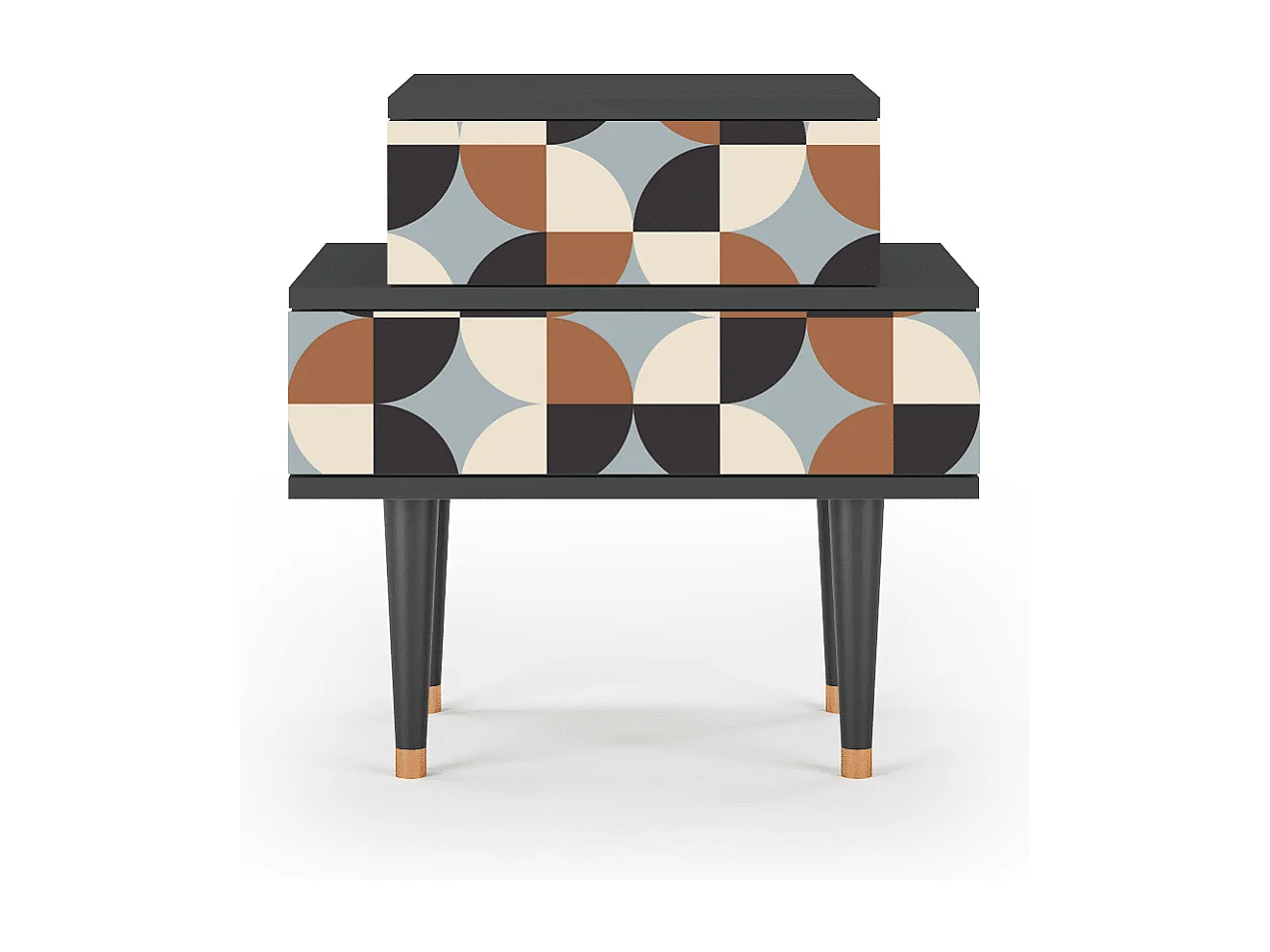 Table de nuit - 58х58х41 cm - NS1 - Brown Sensation, Anthracite