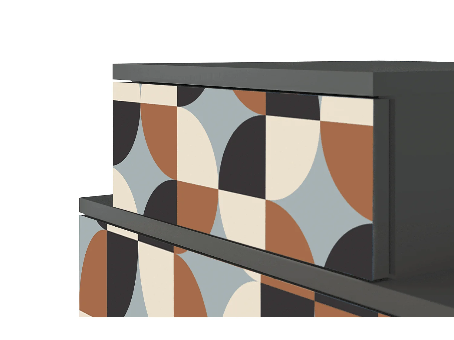 Table de nuit - 58х58х41 cm - NS1 - Brown Sensation, Anthracite