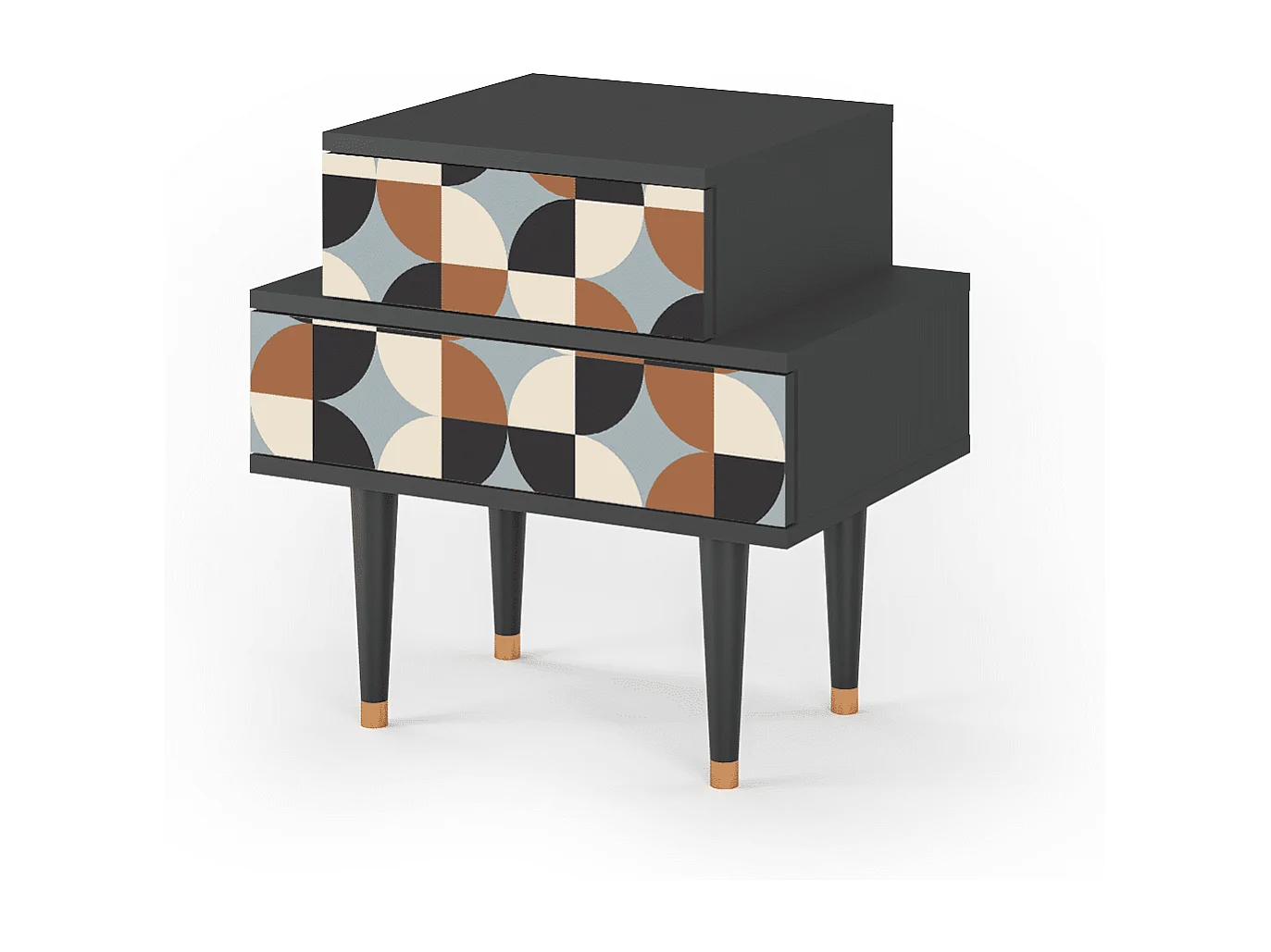 Table de nuit - 58х58х41 cm - NS1 - Brown Sensation, Anthracite