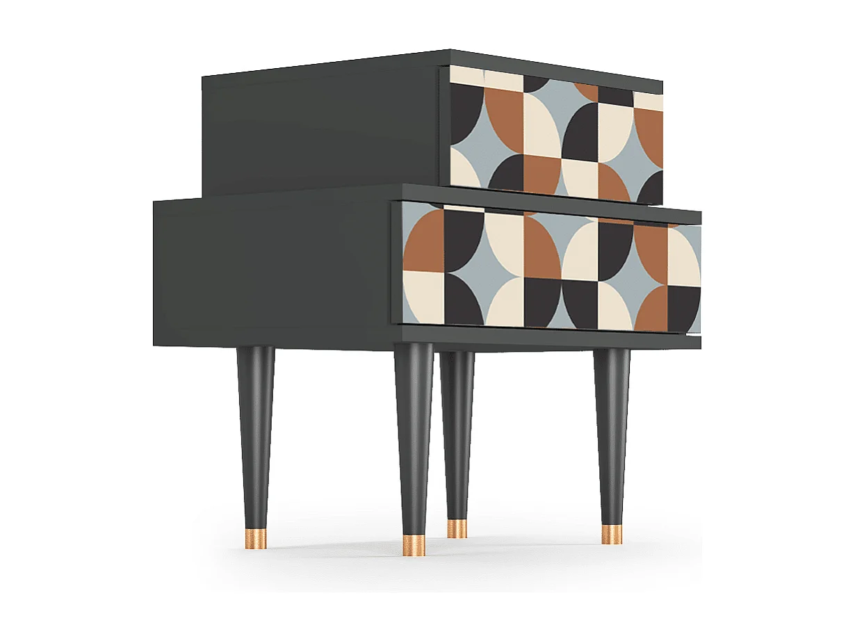 Table de nuit - 58х58х41 cm - NS1 - Brown Sensation, Anthracite