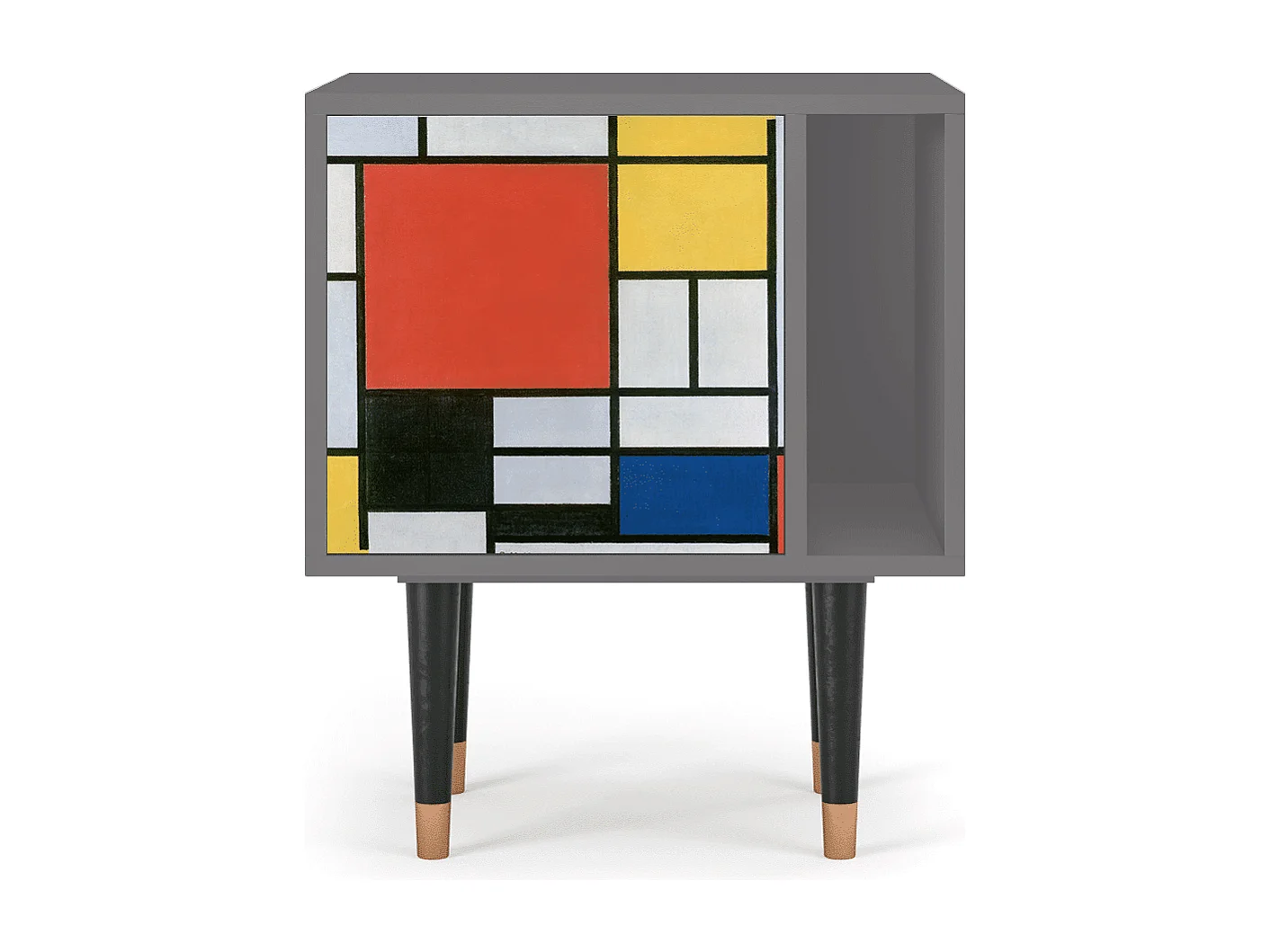 Table de nuit - 57х69х48 cm - S2 - Composition, Gris