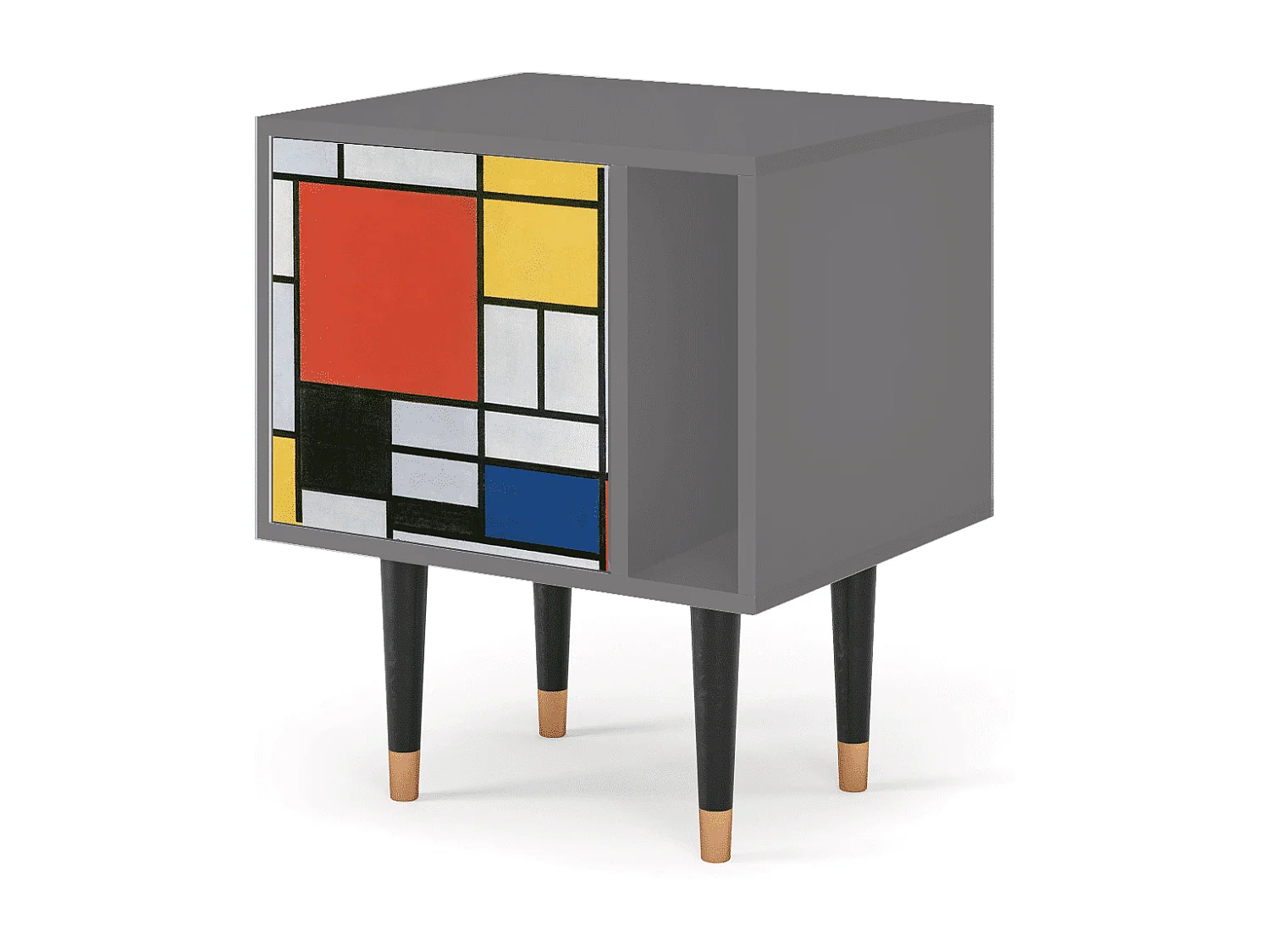 Table de nuit - 57х69х48 cm - S2 - Composition, Gris