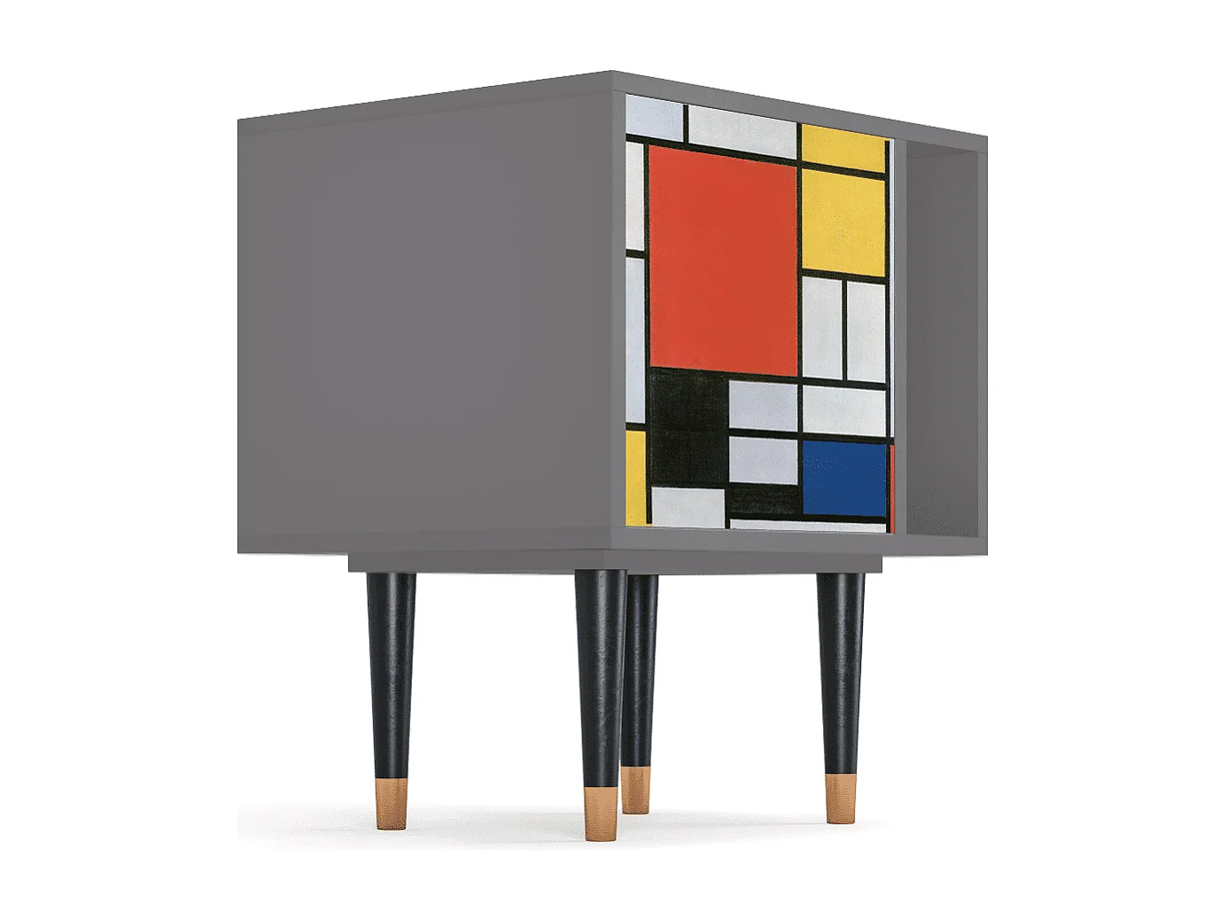 Table de nuit - 57х69х48 cm - S2 - Composition, Gris