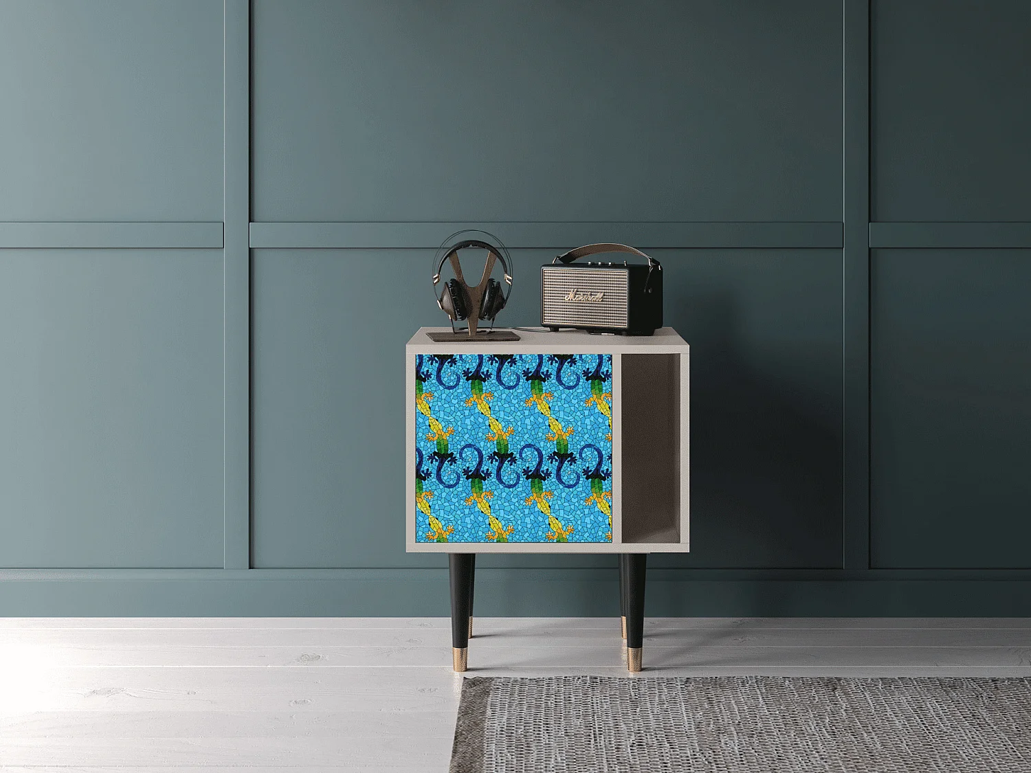 Table de nuit - 57х69х48 cm - S2 - Gaudi's Lizard, Sable