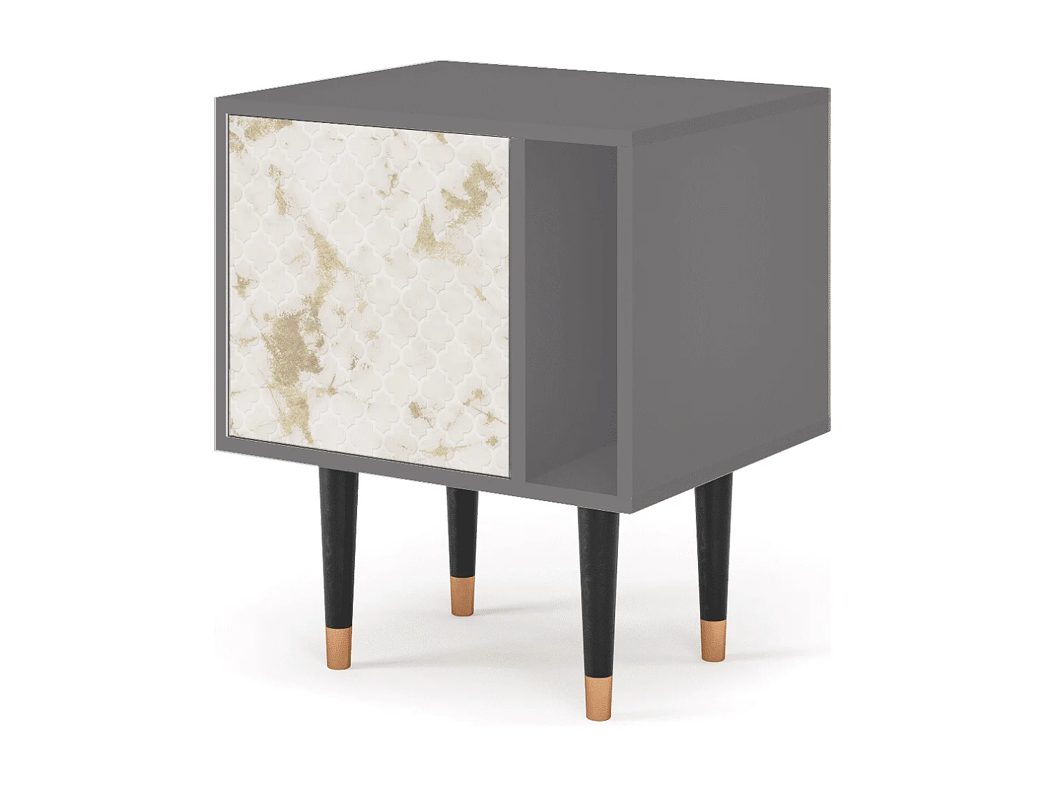 Table de nuit - 57х69х48 cm - S2 - Sahara desert, Gris