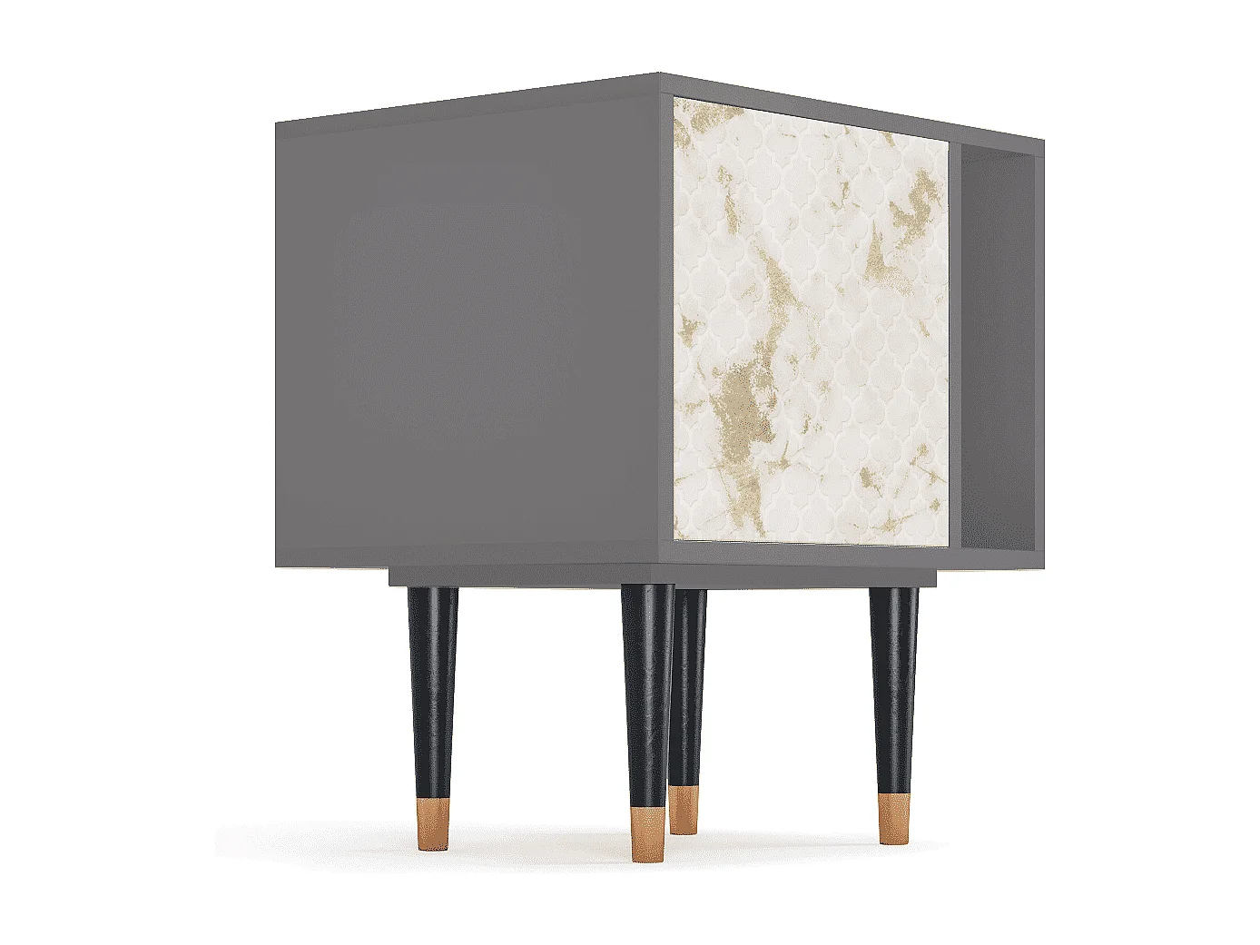 Stolik nocny - 57х69х48 cm - S2 - Sahara desert, Szary