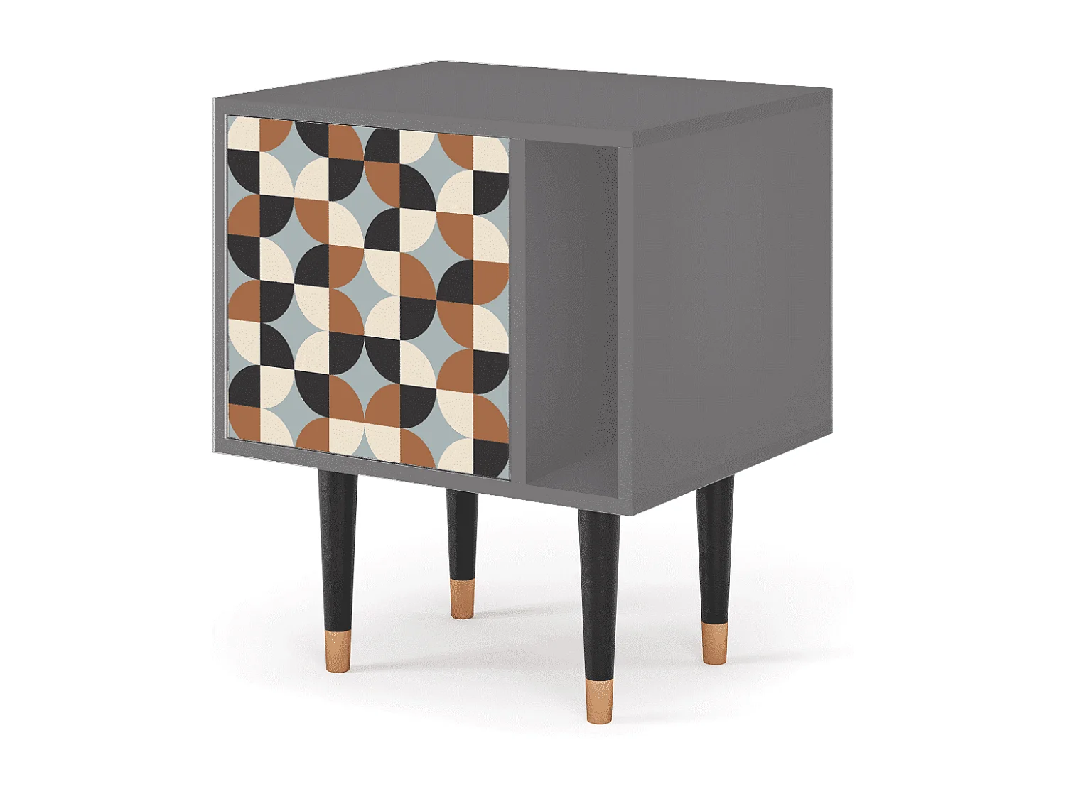 Stolik nocny - 57х69х48 cm - S2 - Brown Sensation, Szary