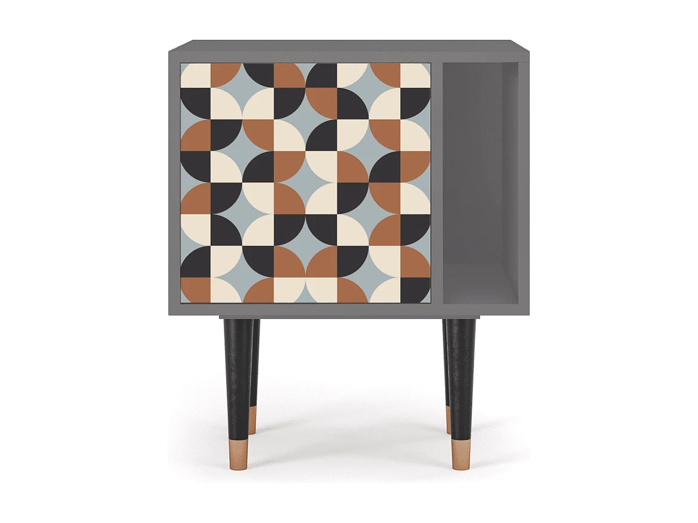 Stolik nocny - 57х69х48 cm - S2 - Brown Sensation, Szary