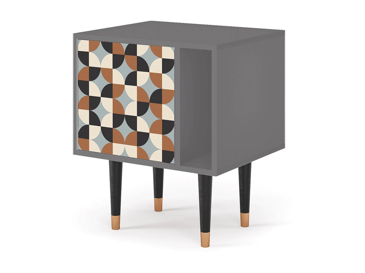 Stolik nocny - 57х69х48 cm - S2 - Brown Sensation, Szary