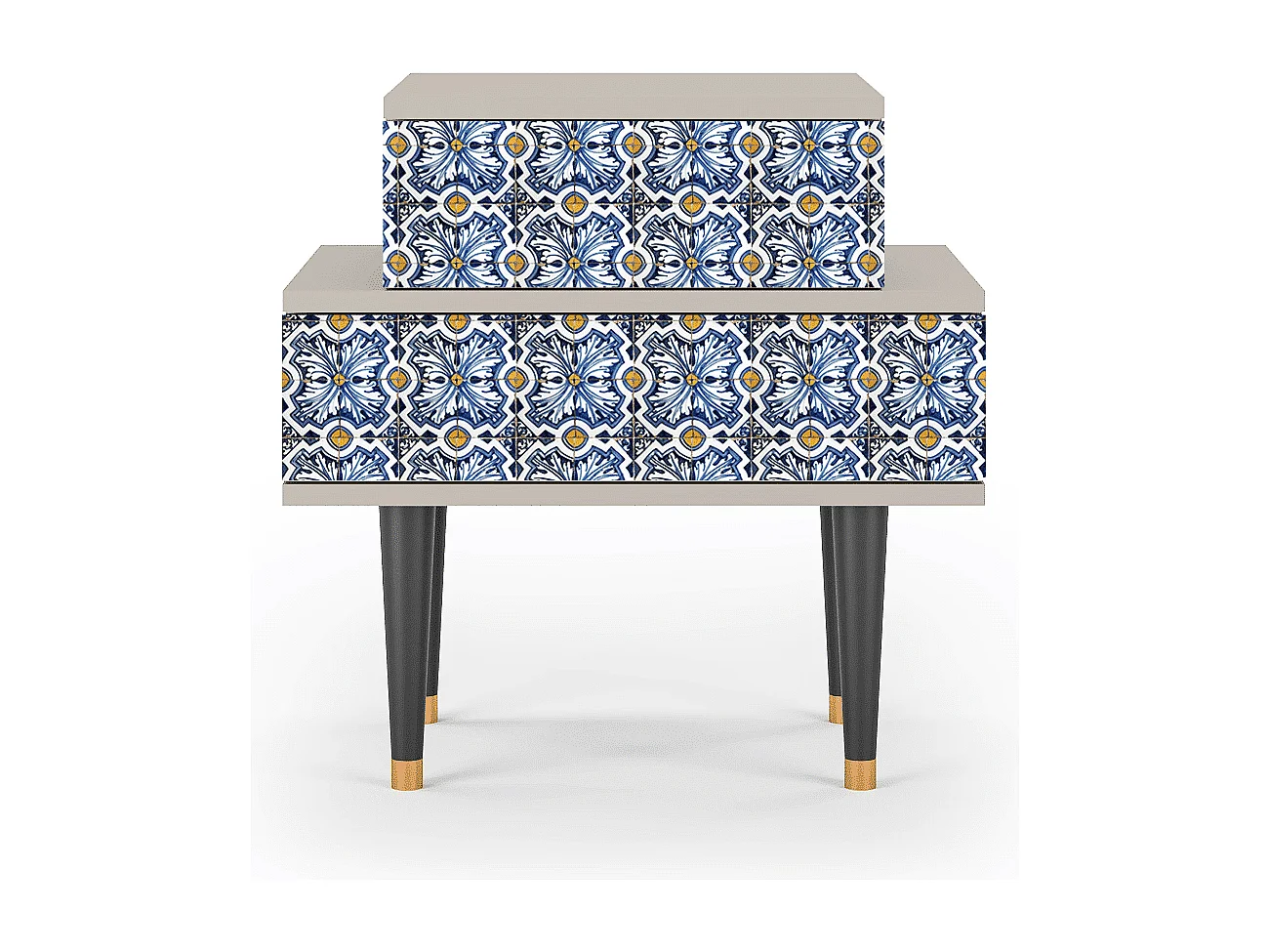 Table de nuit - 58х58х41 cm - NS1 - Lovely Cornflowers, Sable