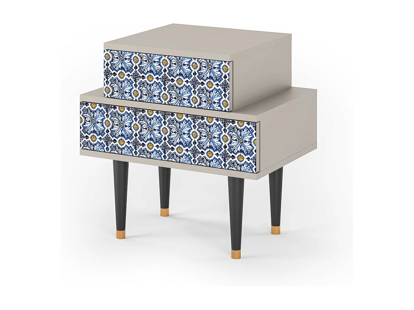 Table de nuit - 58х58х41 cm - NS1 - Lovely Cornflowers, Sable