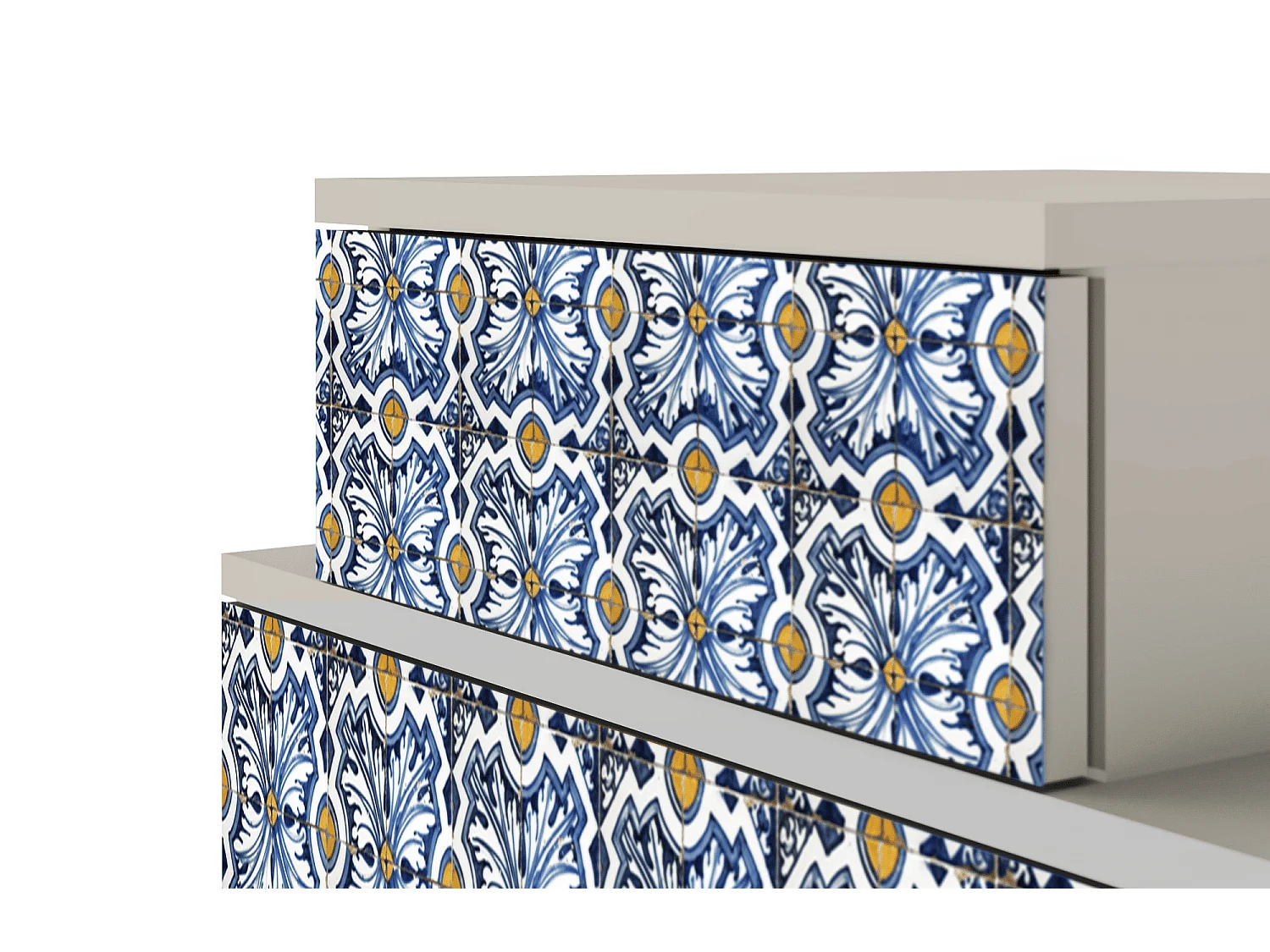 Table de nuit - 58х58х41 cm - NS1 - Lovely Cornflowers, Sable