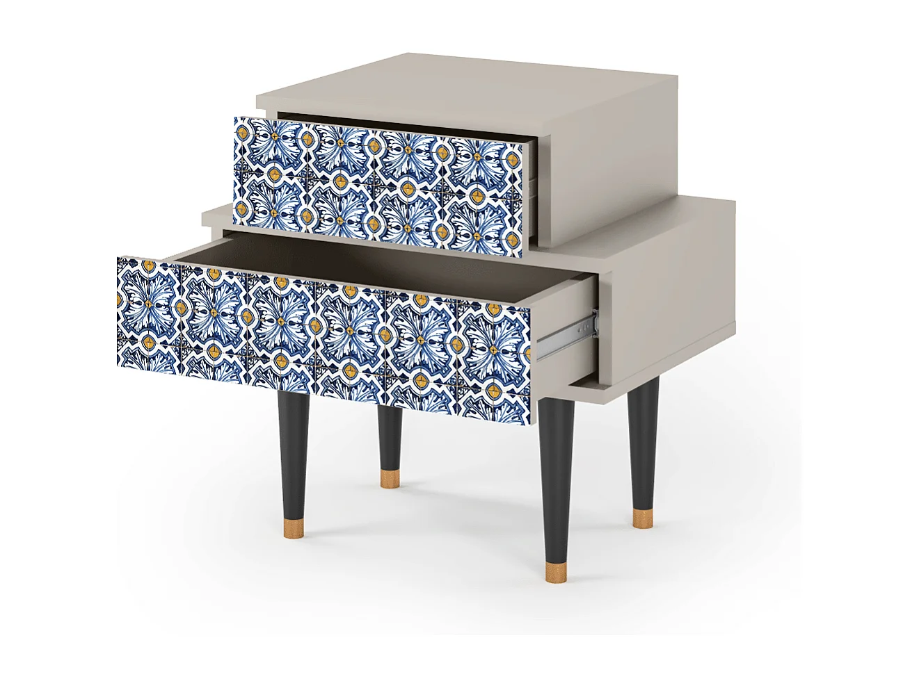 Table de nuit - 58х58х41 cm - NS1 - Lovely Cornflowers, Sable