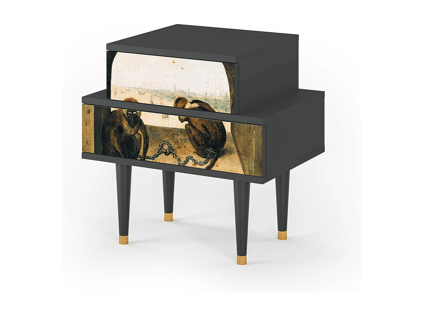 Stolik nocny - 58х58х41 cm - NS1 - Two Monkeys, Antracyt