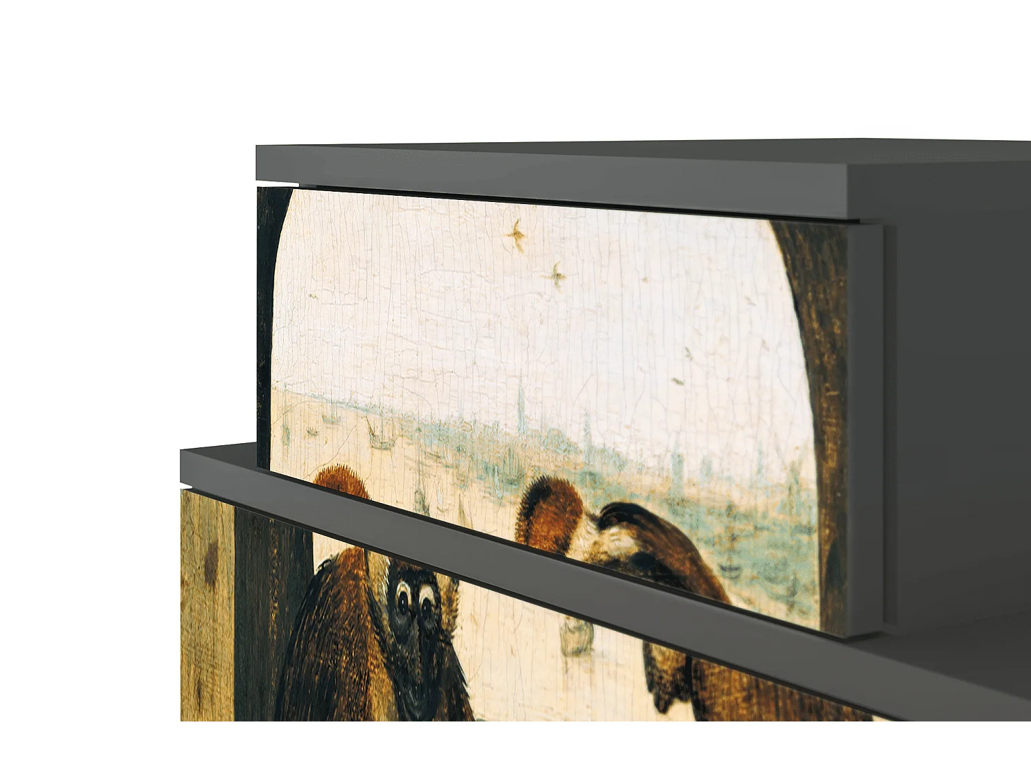 Stolik nocny - 58х58х41 cm - NS1 - Two Monkeys, Antracyt