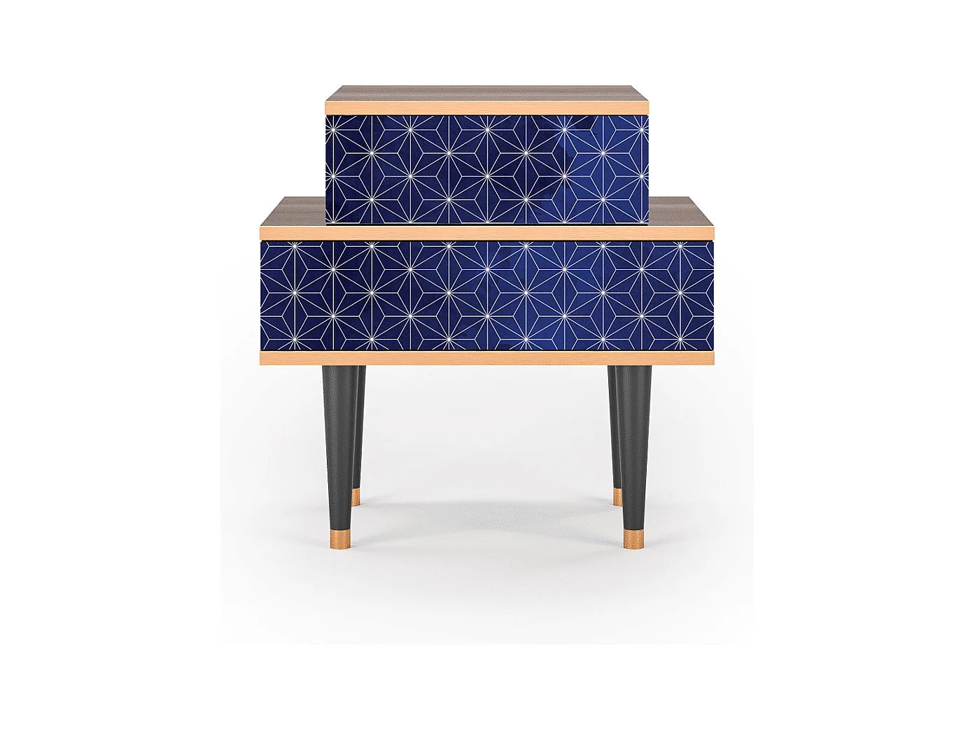 Nachttisch - 58х58х41 cm - NS1 - Milky Way, Walnuss