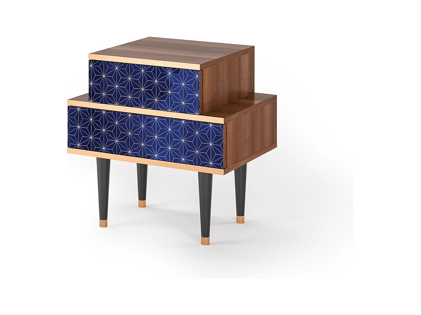 Nachttisch - 58х58х41 cm - NS1 - Milky Way, Walnuss