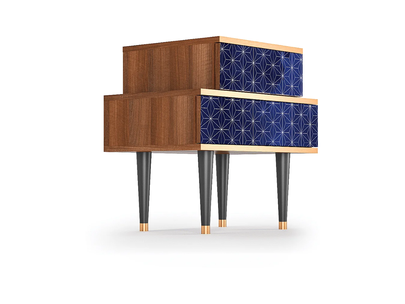 Nachttisch - 58х58х41 cm - NS1 - Milky Way, Walnuss