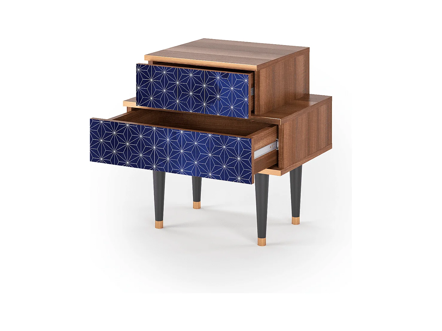 Nachttisch - 58х58х41 cm - NS1 - Milky Way, Walnuss