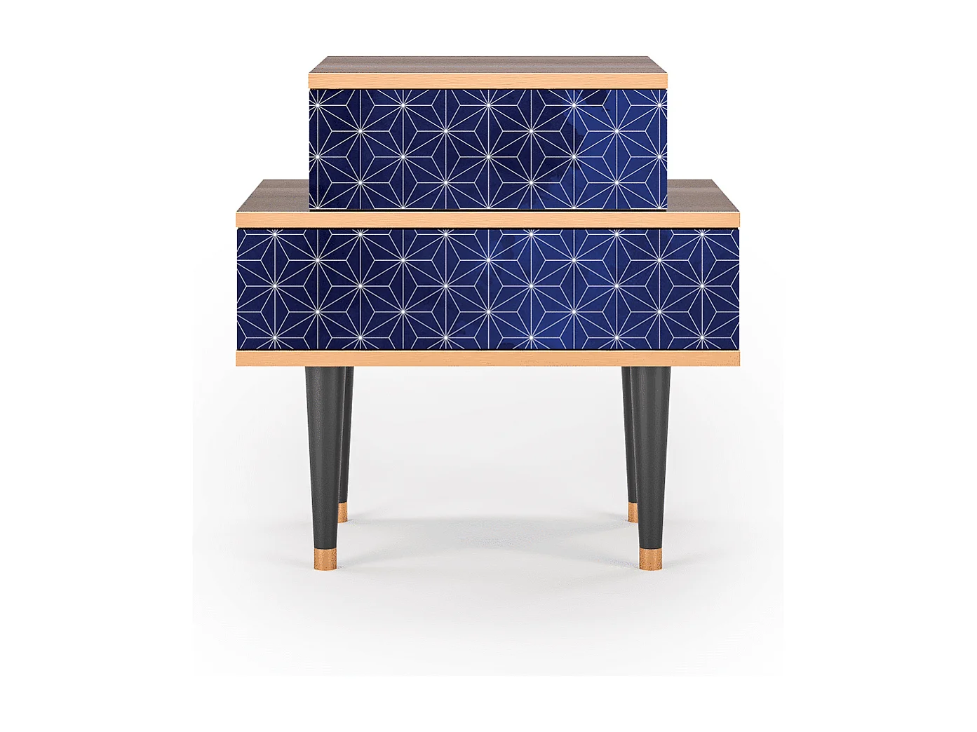 Stolik nocny - 58х58х41 cm - NS1 - Milky Way, Orzech