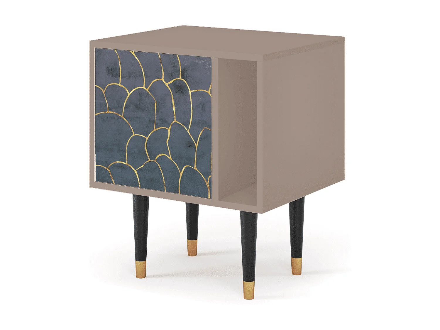 Stolik nocny - 57х69х48 cm - S2 - Blue Lagoon, Latte