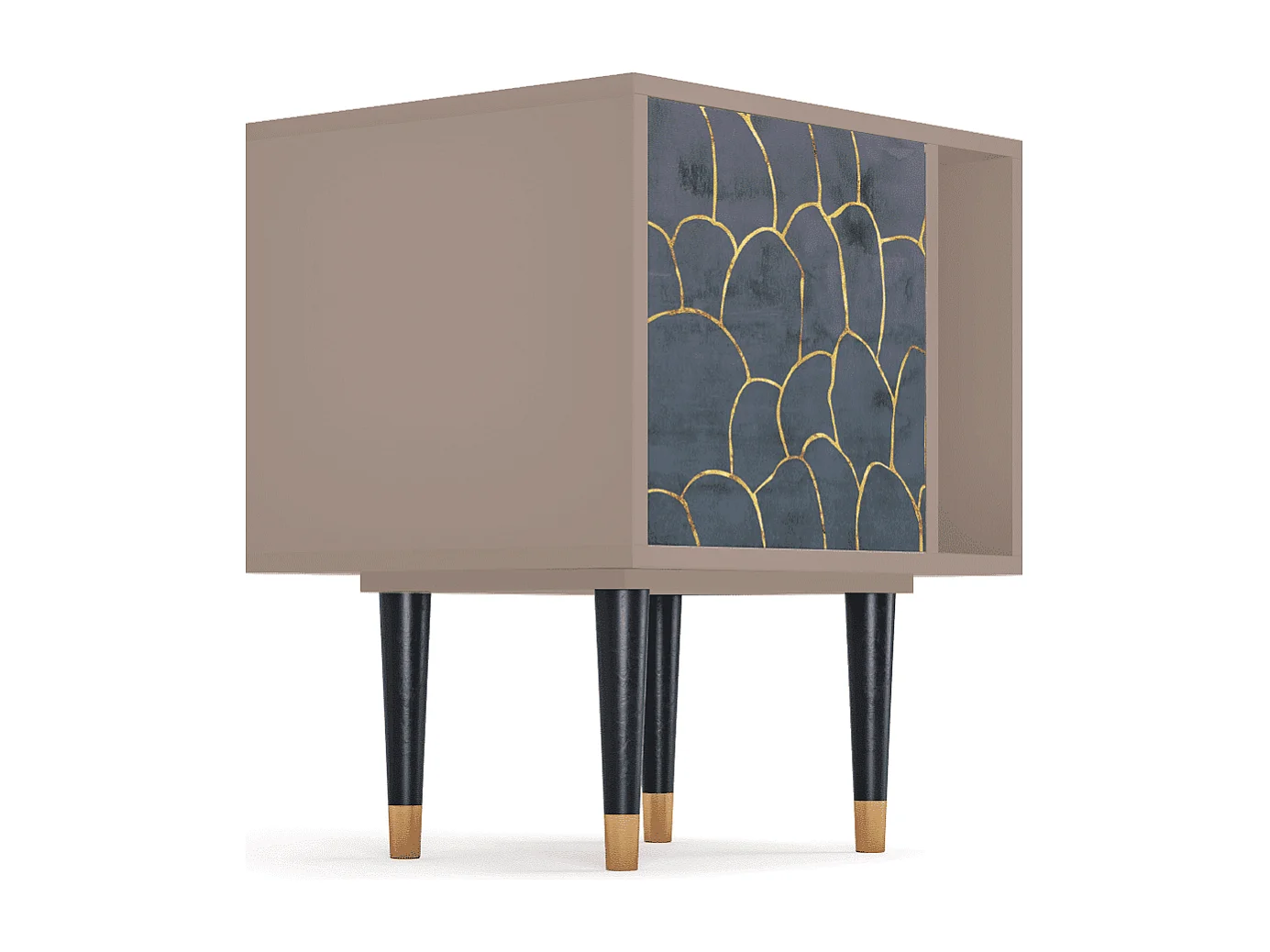 Stolik nocny - 57х69х48 cm - S2 - Blue Lagoon, Latte